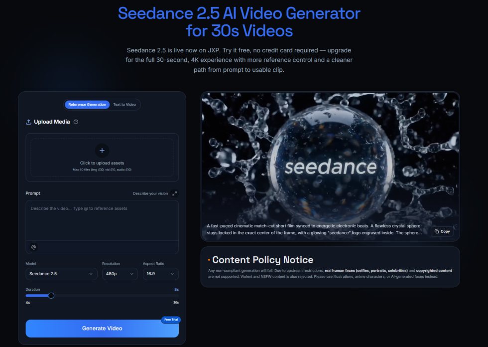 Seedance AI Video Generator 截图 1
